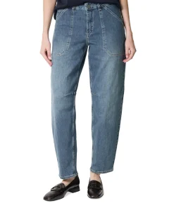 Mara Tapered Worker dames jeans blauw