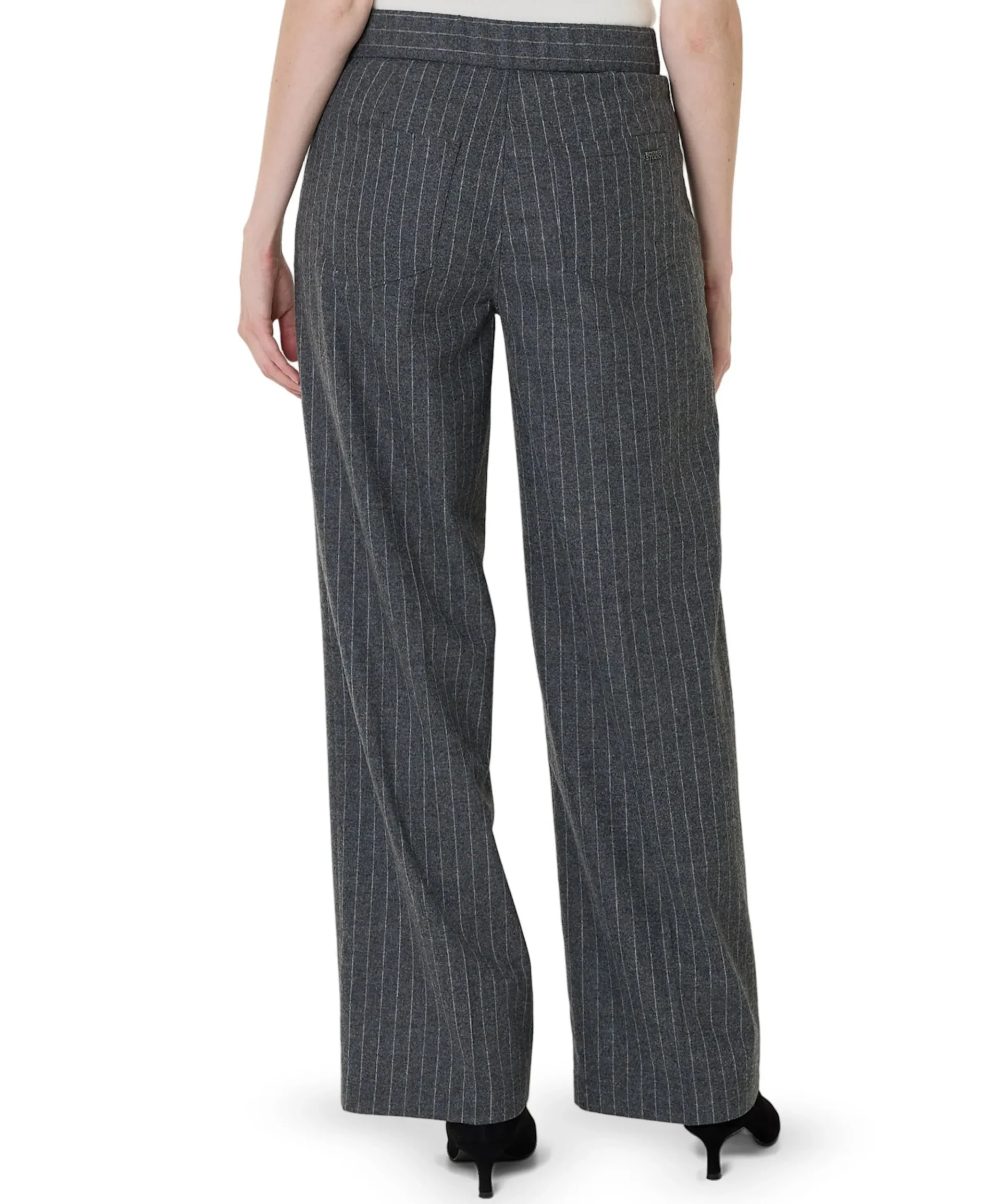 Mara Wide Leg Casual dames broek grijs