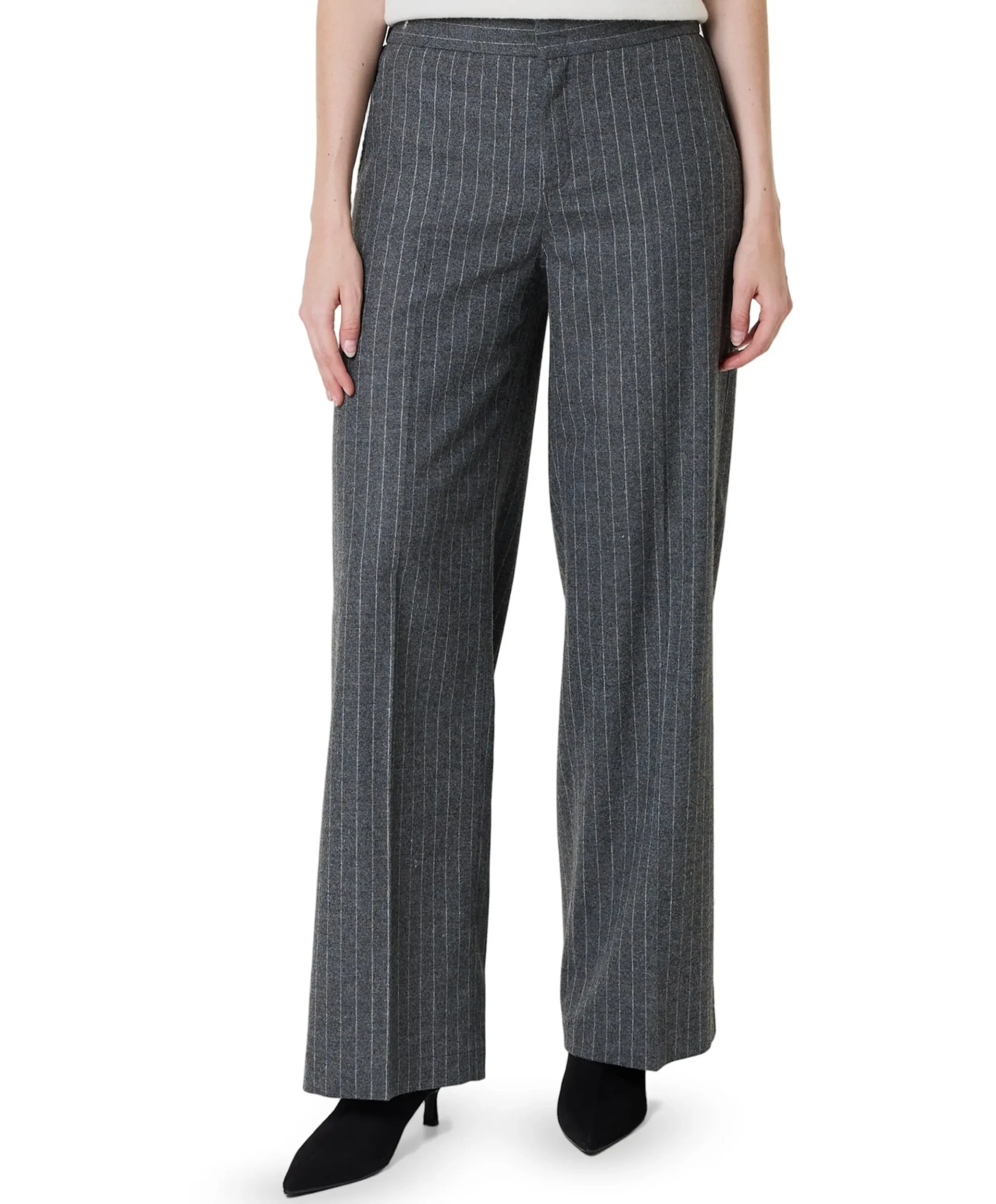 Mara Wide Leg Casual dames broek grijs