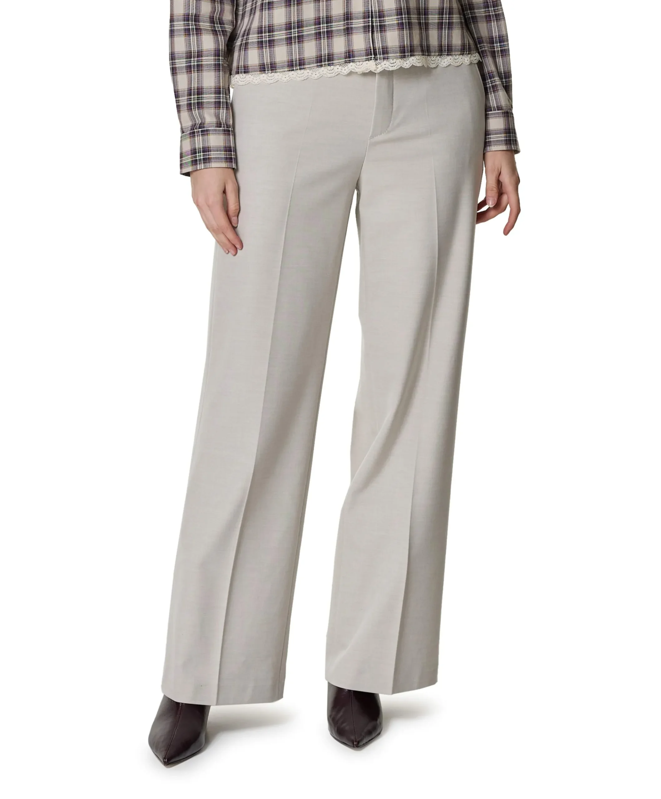 Mara Wide Leg Smart dames broek beige