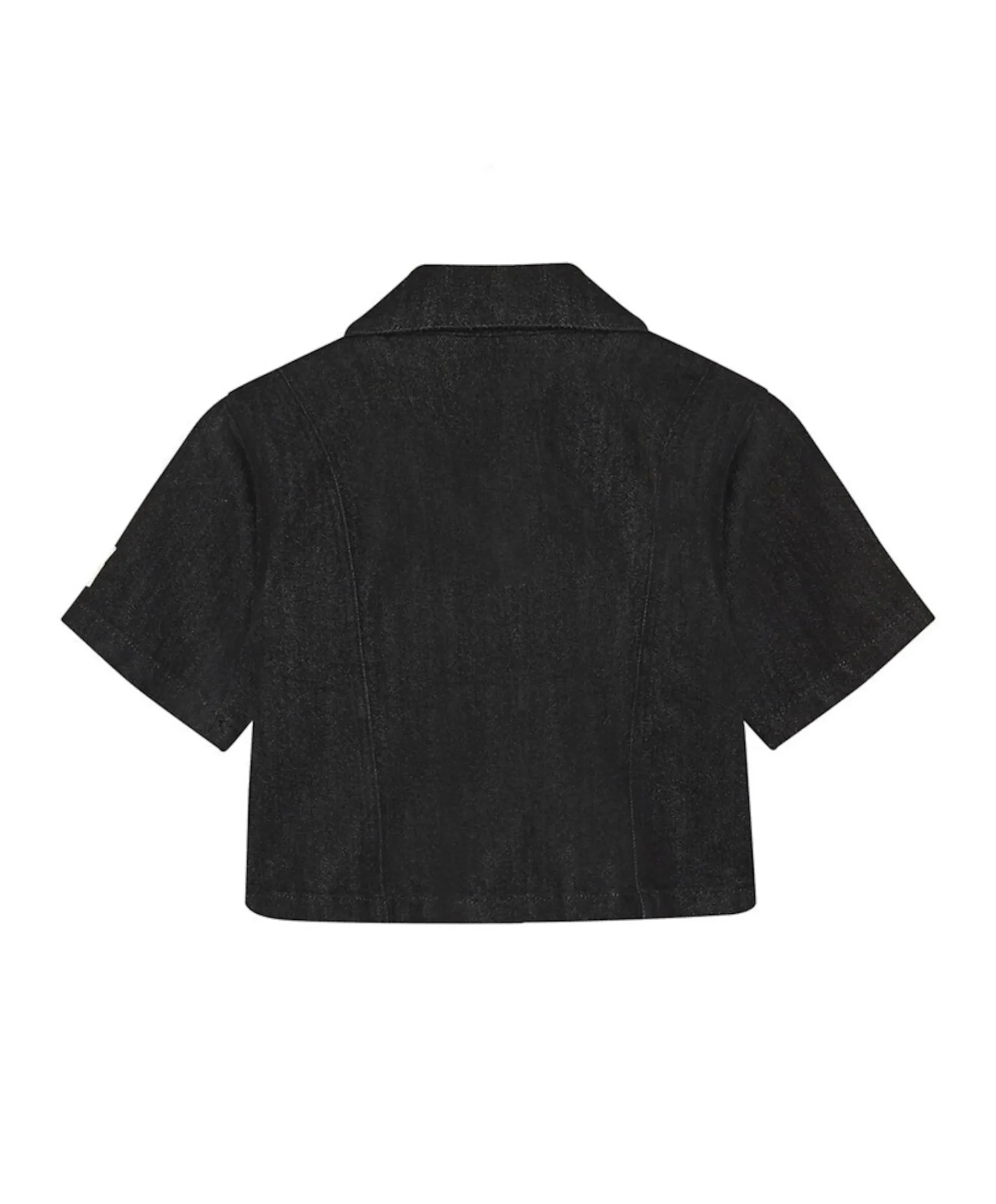 Meisjes blouse korte mouw zwart