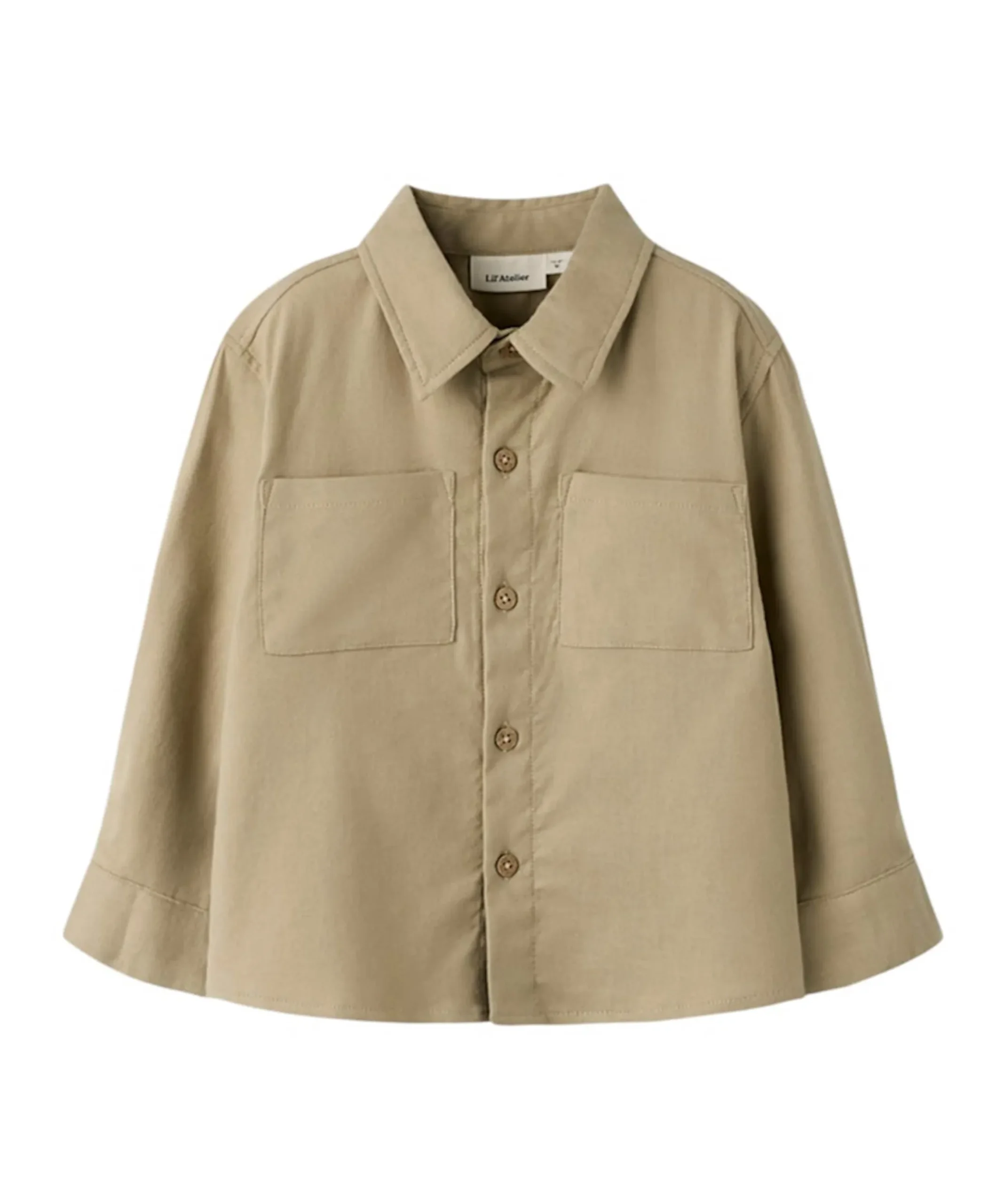 Meisjes blouse lange mouw beige