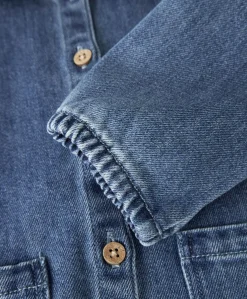 Meisjes blouse lange mouw blauw