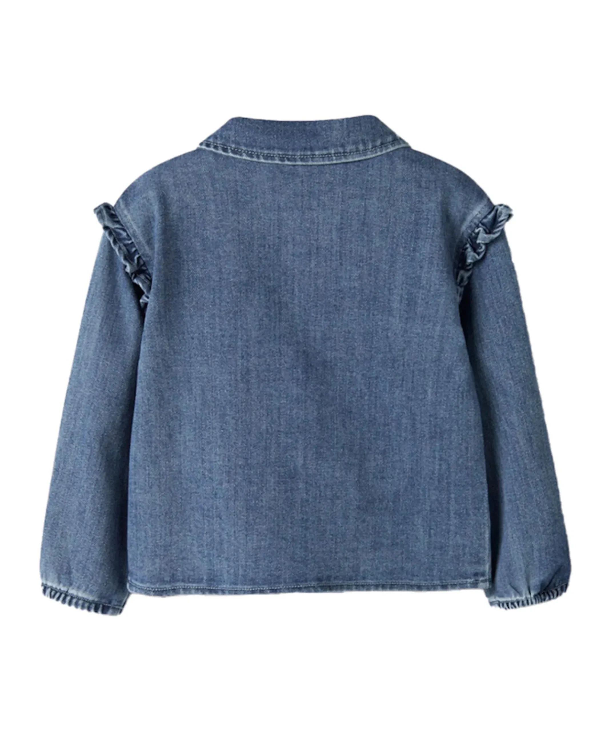 Meisjes blouse lange mouw blauw