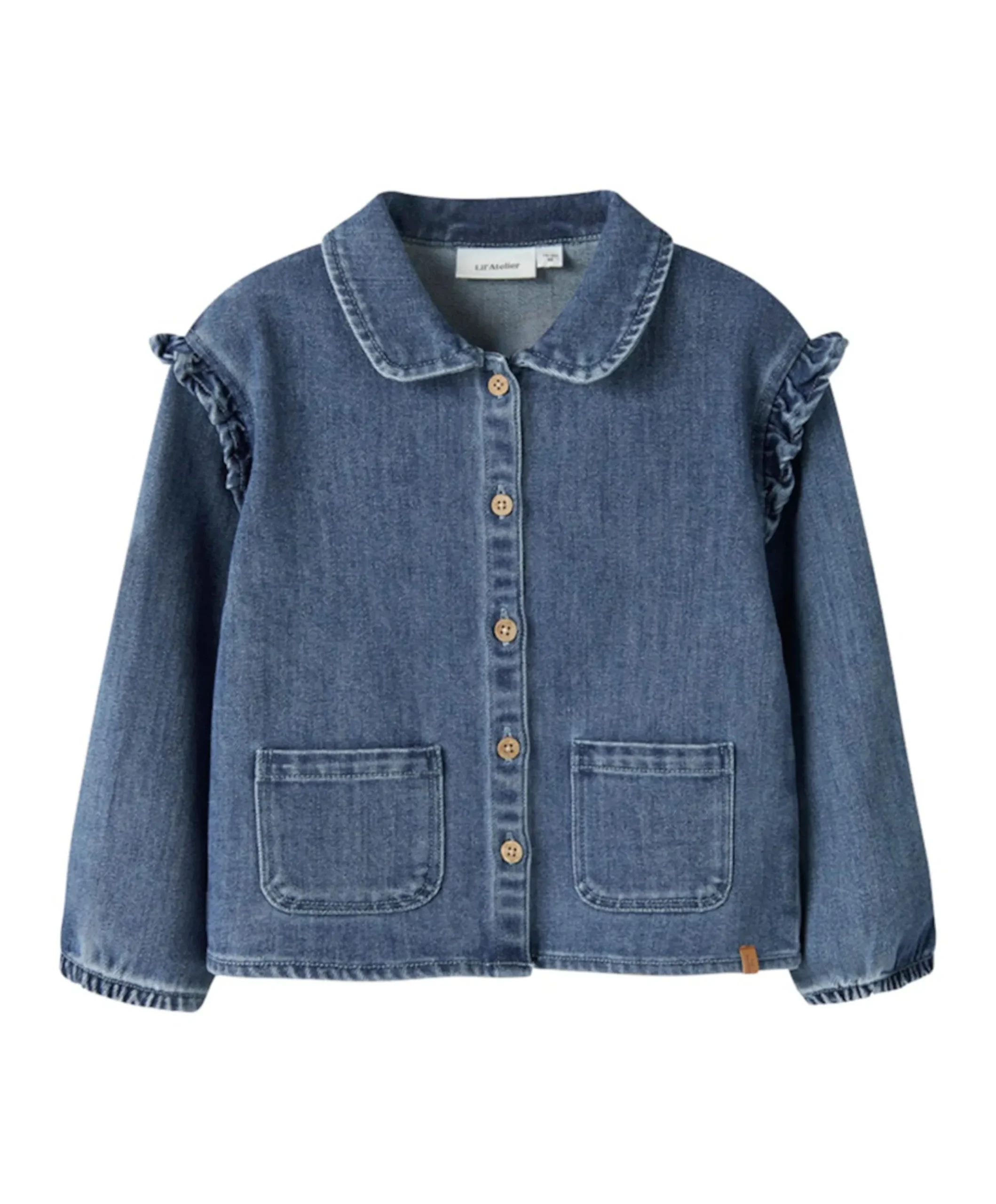 Meisjes blouse lange mouw blauw