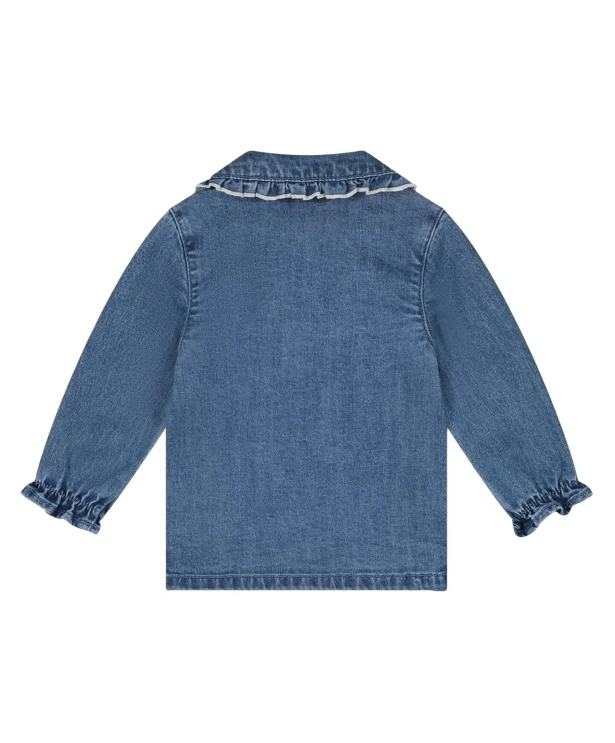 Meisjes blouse lange mouw blauw