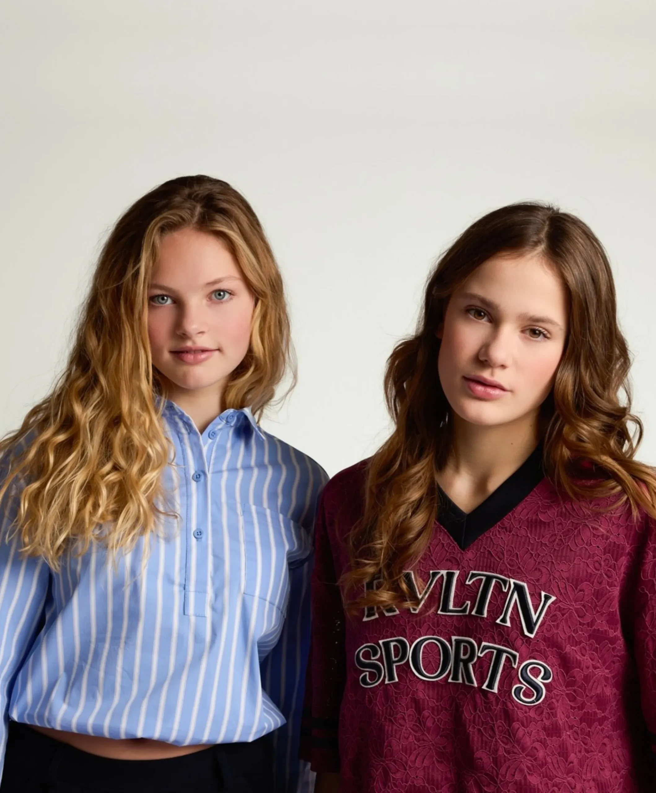 Meisjes blouse lange mouw blauw
