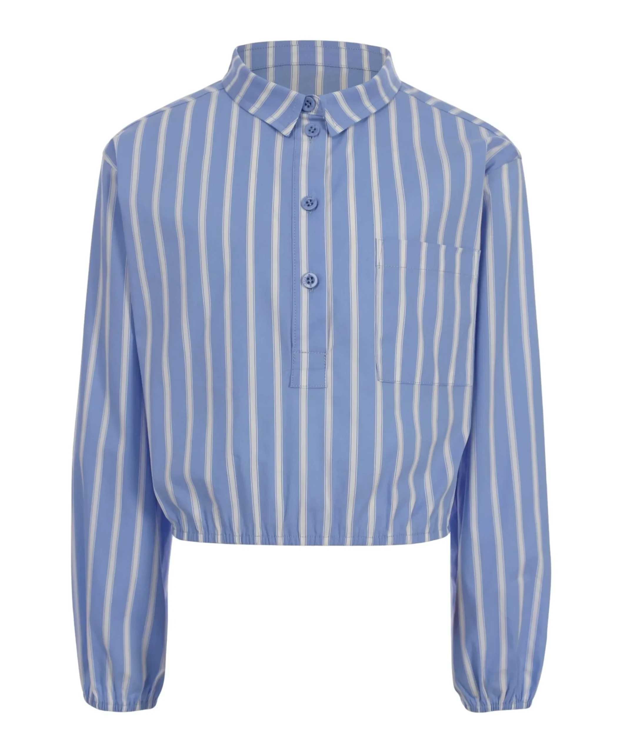 Meisjes blouse lange mouw blauw