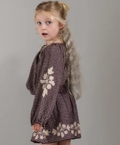 Meisjes blouse lange mouw bordeaux
