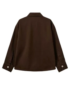Meisjes blouse lange mouw bruin