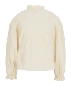 Meisjes blouse lange mouw ecru