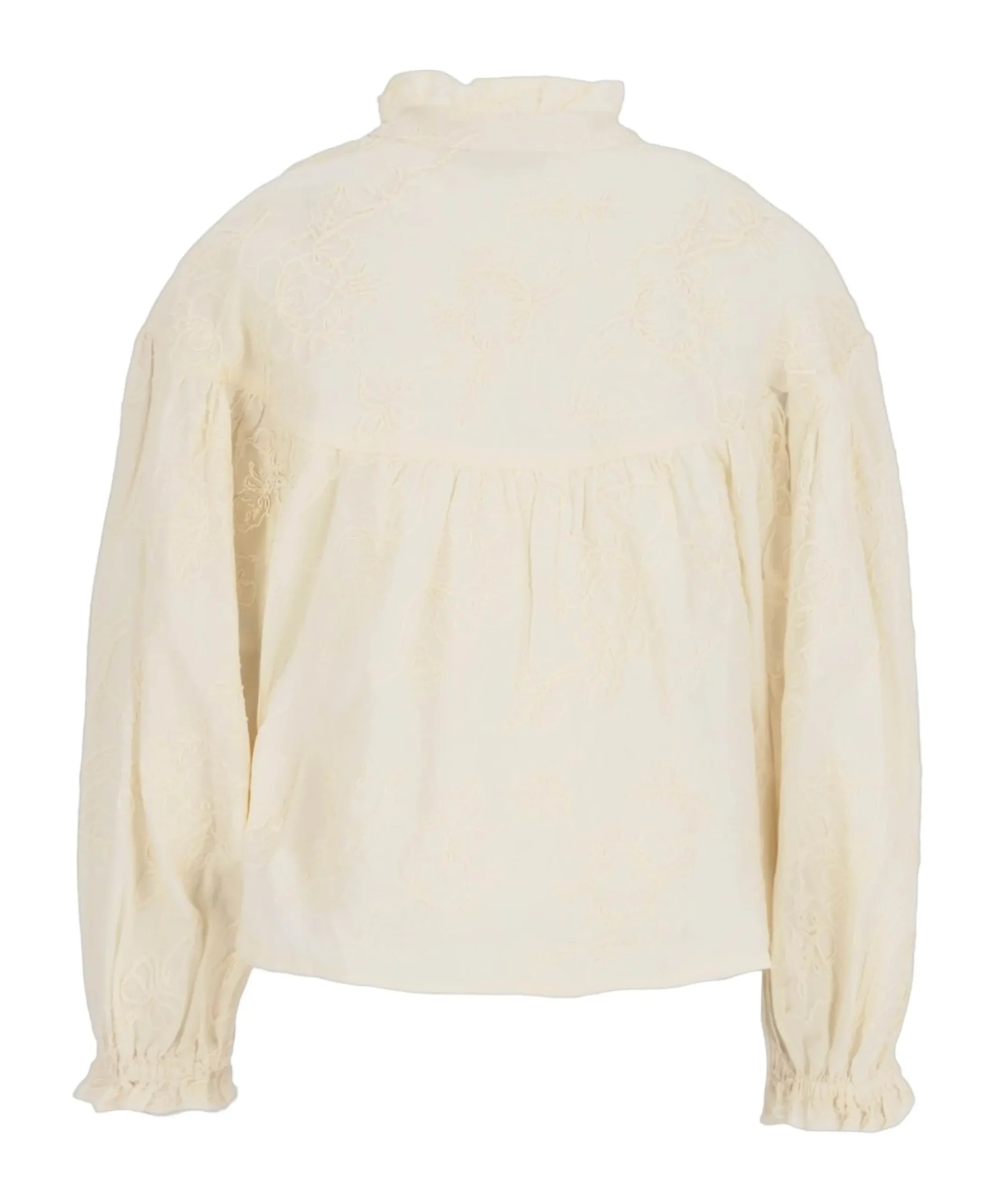 Meisjes blouse lange mouw ecru