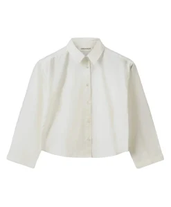 Meisjes blouse lange mouw ecru
