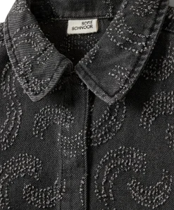 Meisjes blouse lange mouw grijs