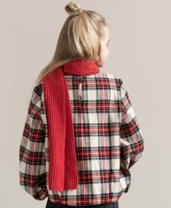 Meisjes blouse lange mouw rood