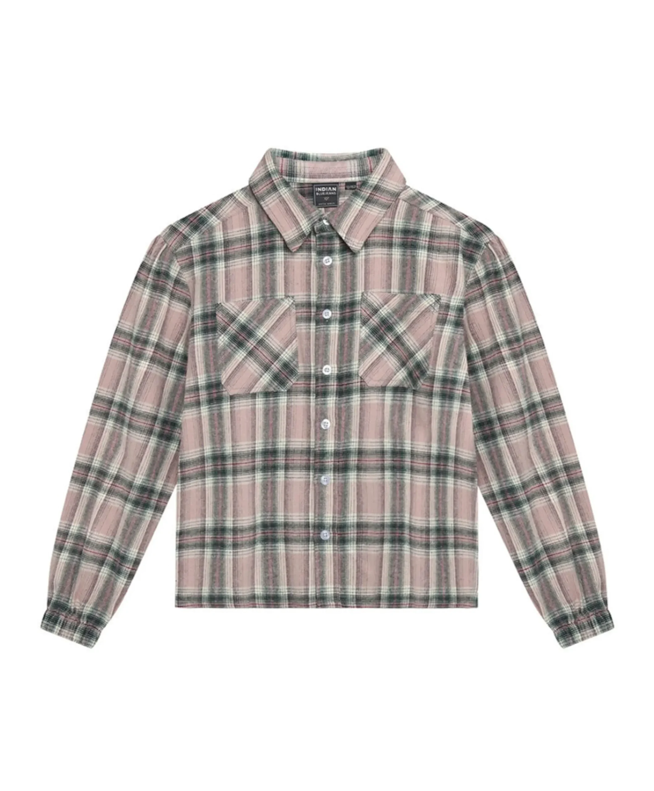 Meisjes blouse lange mouw roze