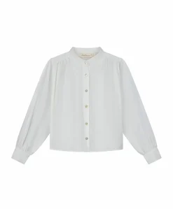 Meisjes blouse lange mouw wit