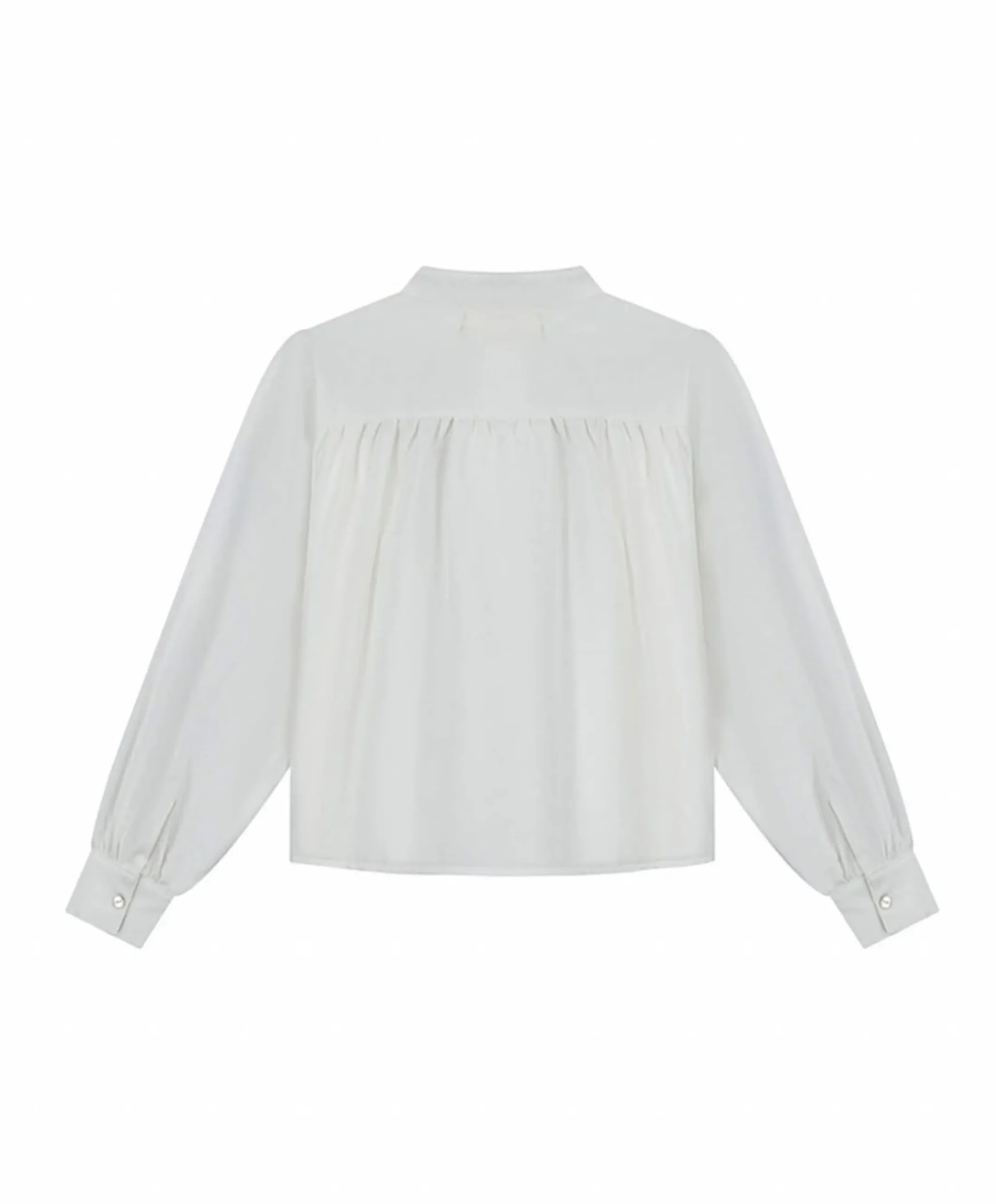 Meisjes blouse lange mouw wit