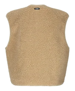 Meisjes bodywarmer beige