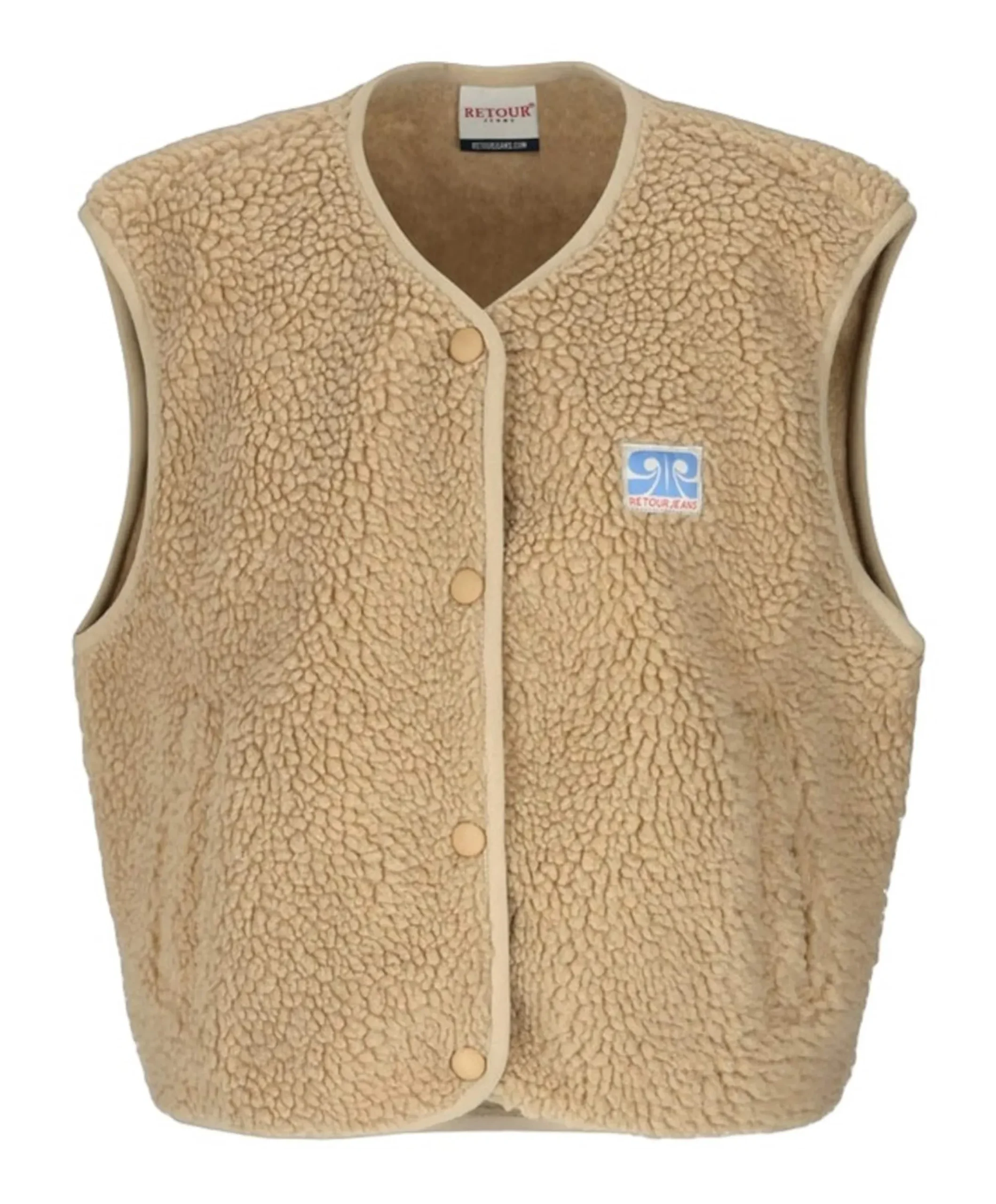 Meisjes bodywarmer beige