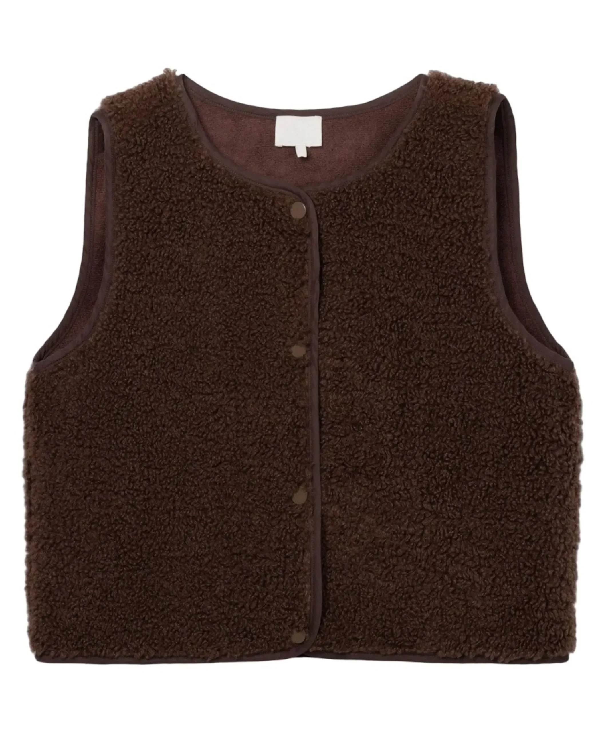 Meisjes bodywarmer bruin