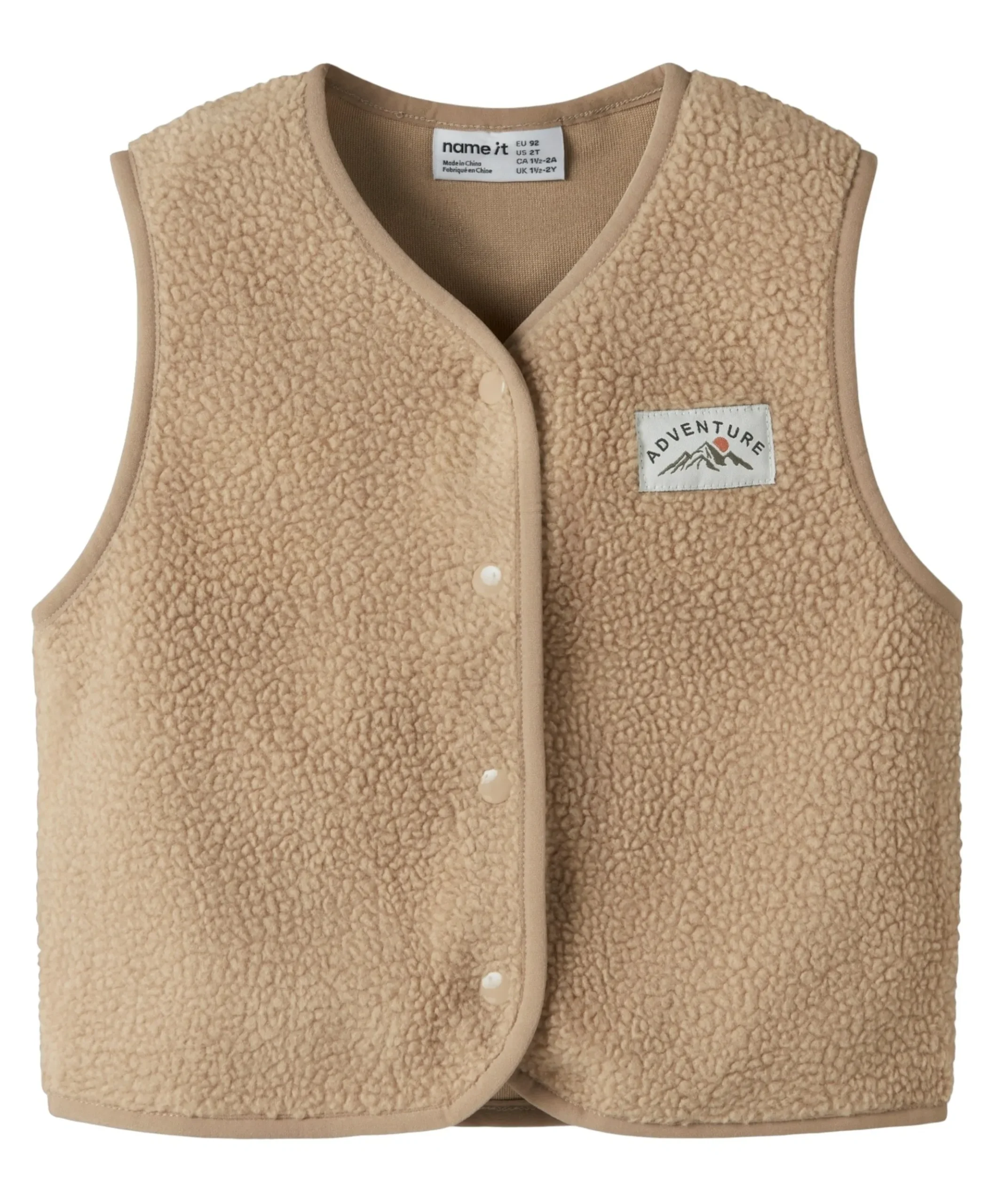 Meisjes gilet beige