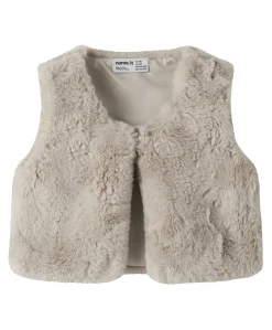 Meisjes gilet beige