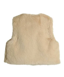 Meisjes gilet beige