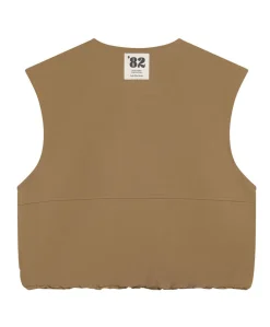 Meisjes gilet beige