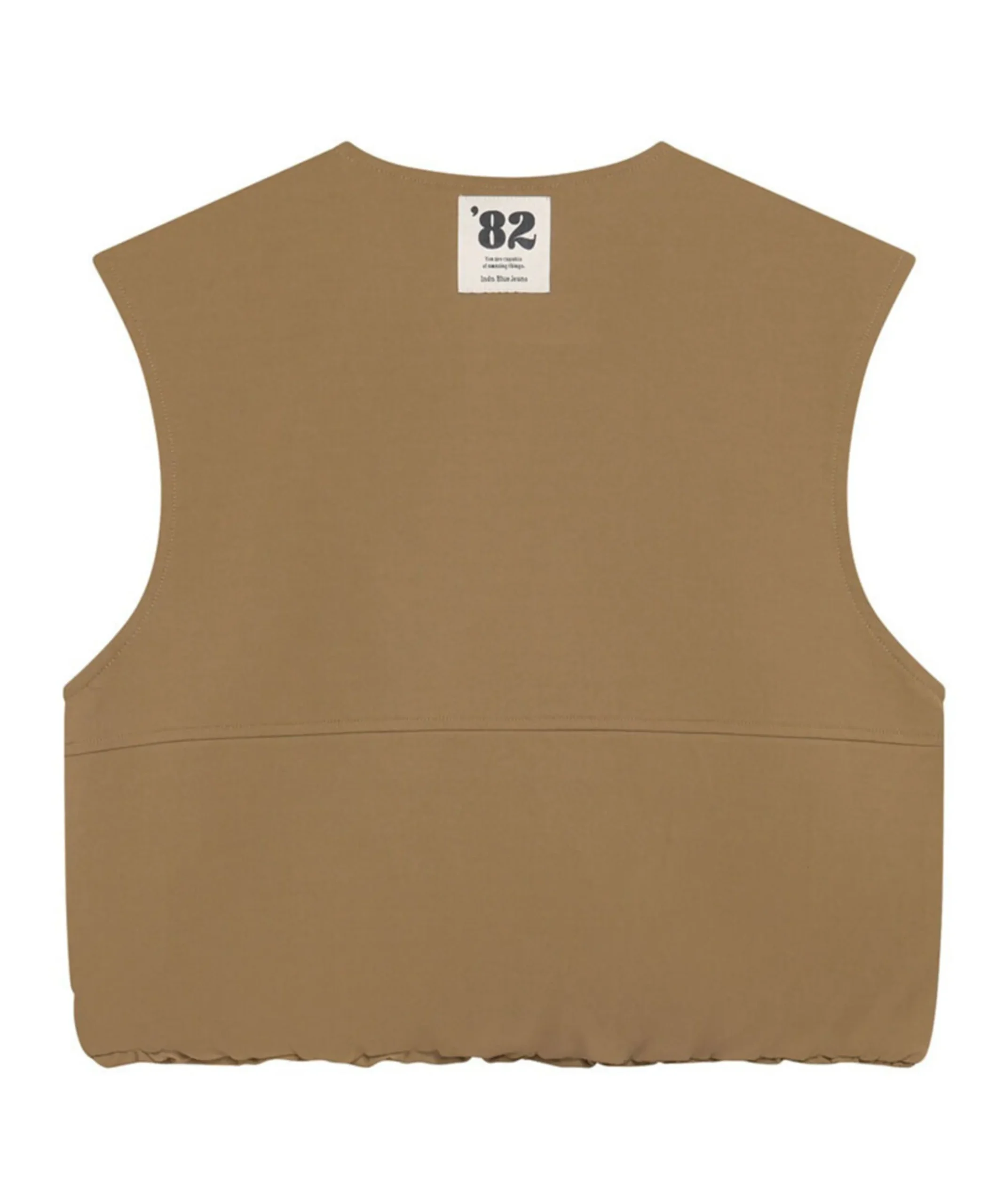 Meisjes gilet beige