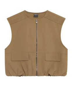 Meisjes gilet beige