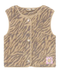 Meisjes gilet beige