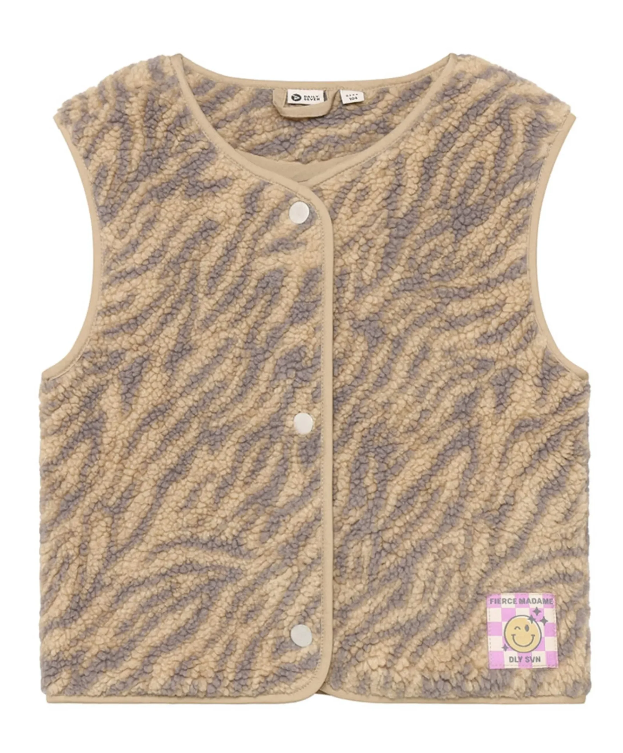 Meisjes gilet beige