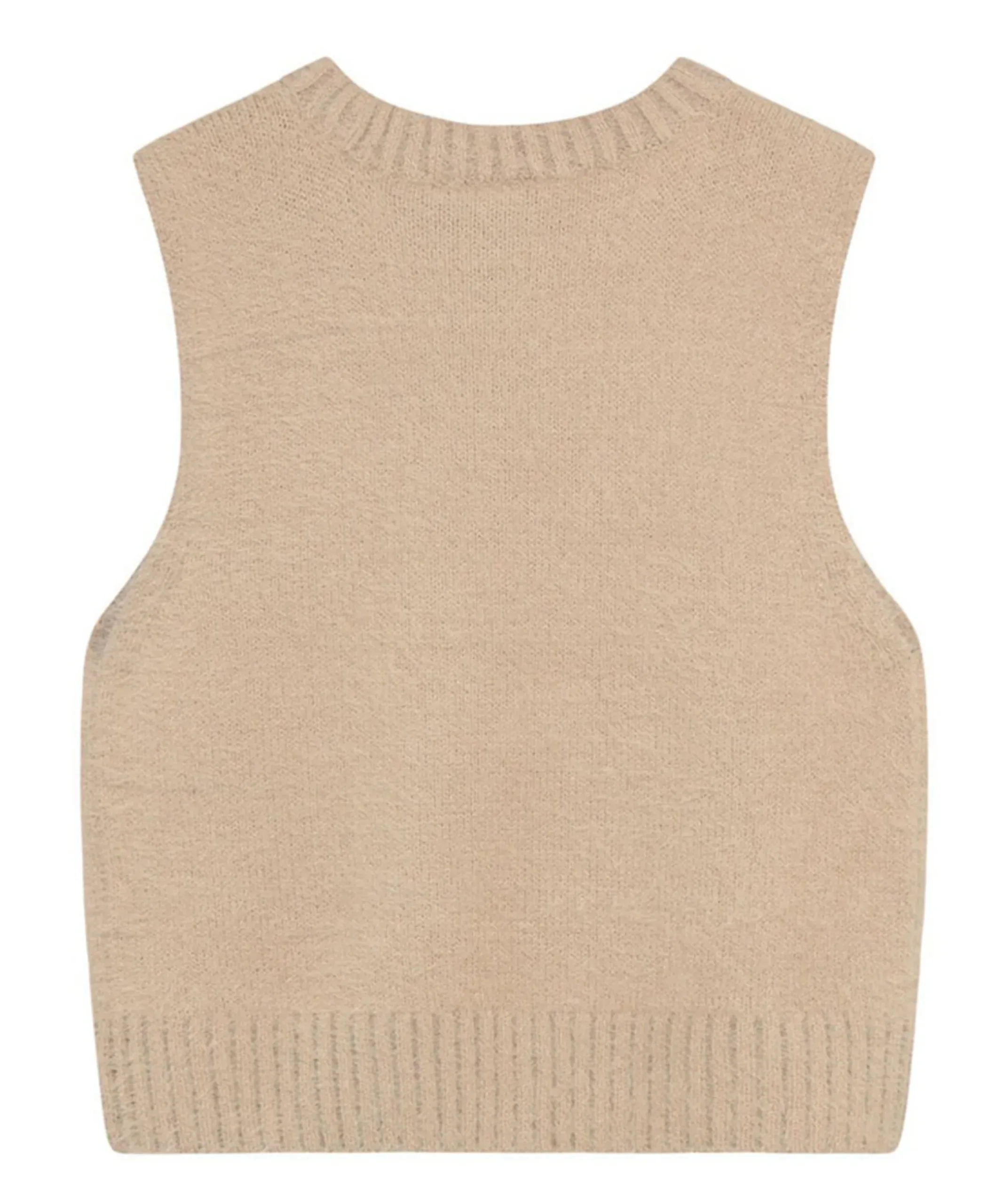 Meisjes gilet beige