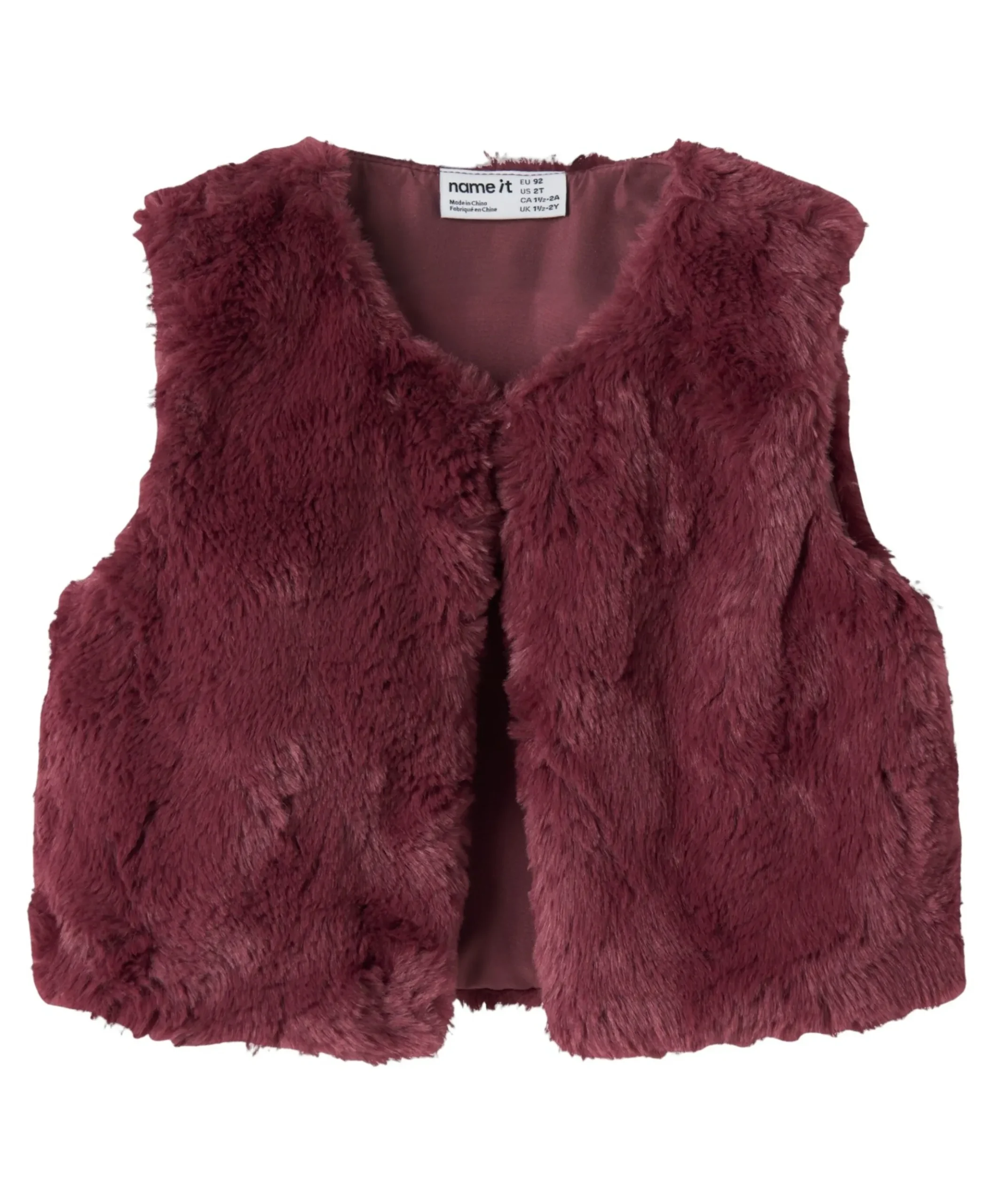 Meisjes gilet bordeaux