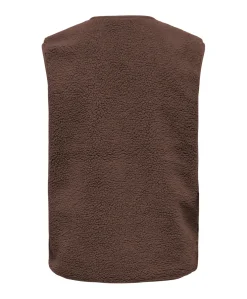 Meisjes gilet bruin