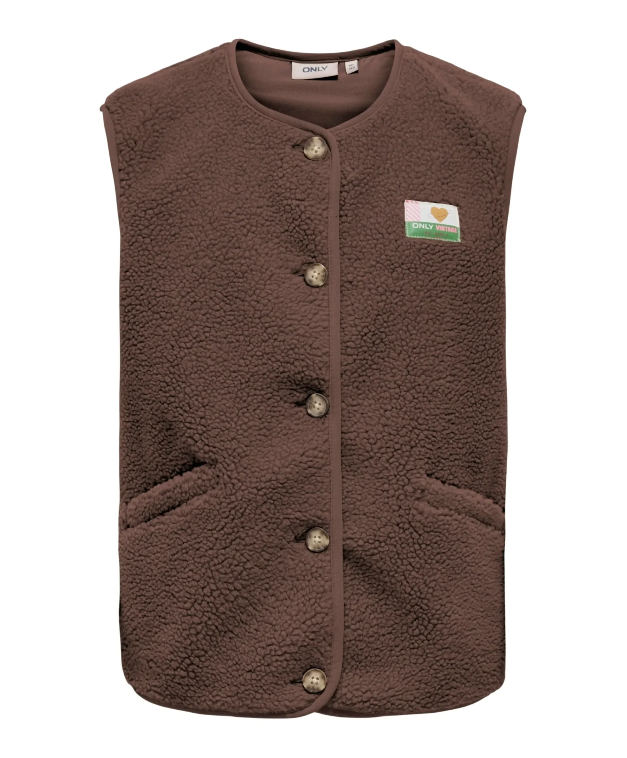 Meisjes gilet bruin