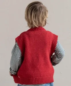 Meisjes gilet rood