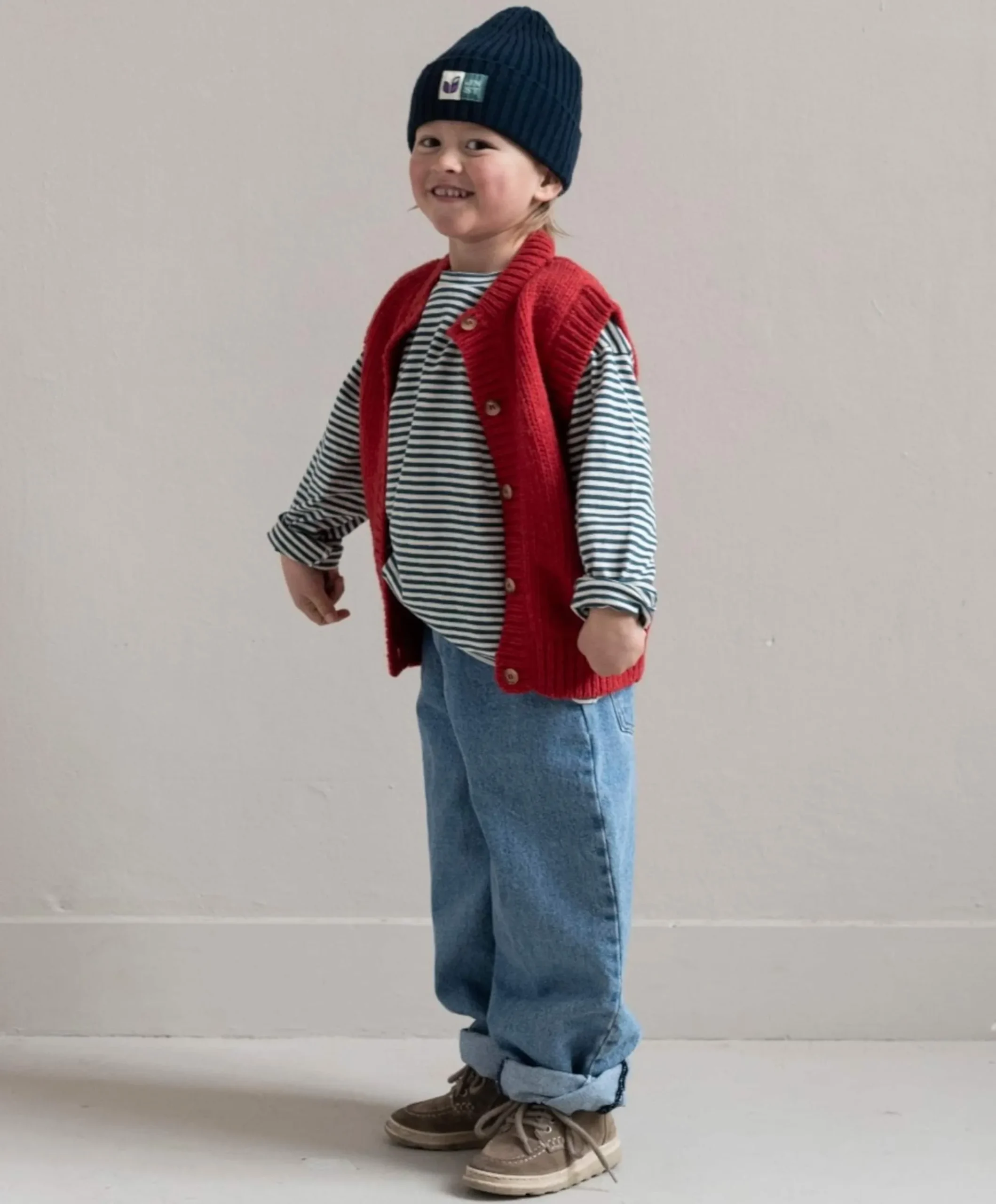 Meisjes gilet rood