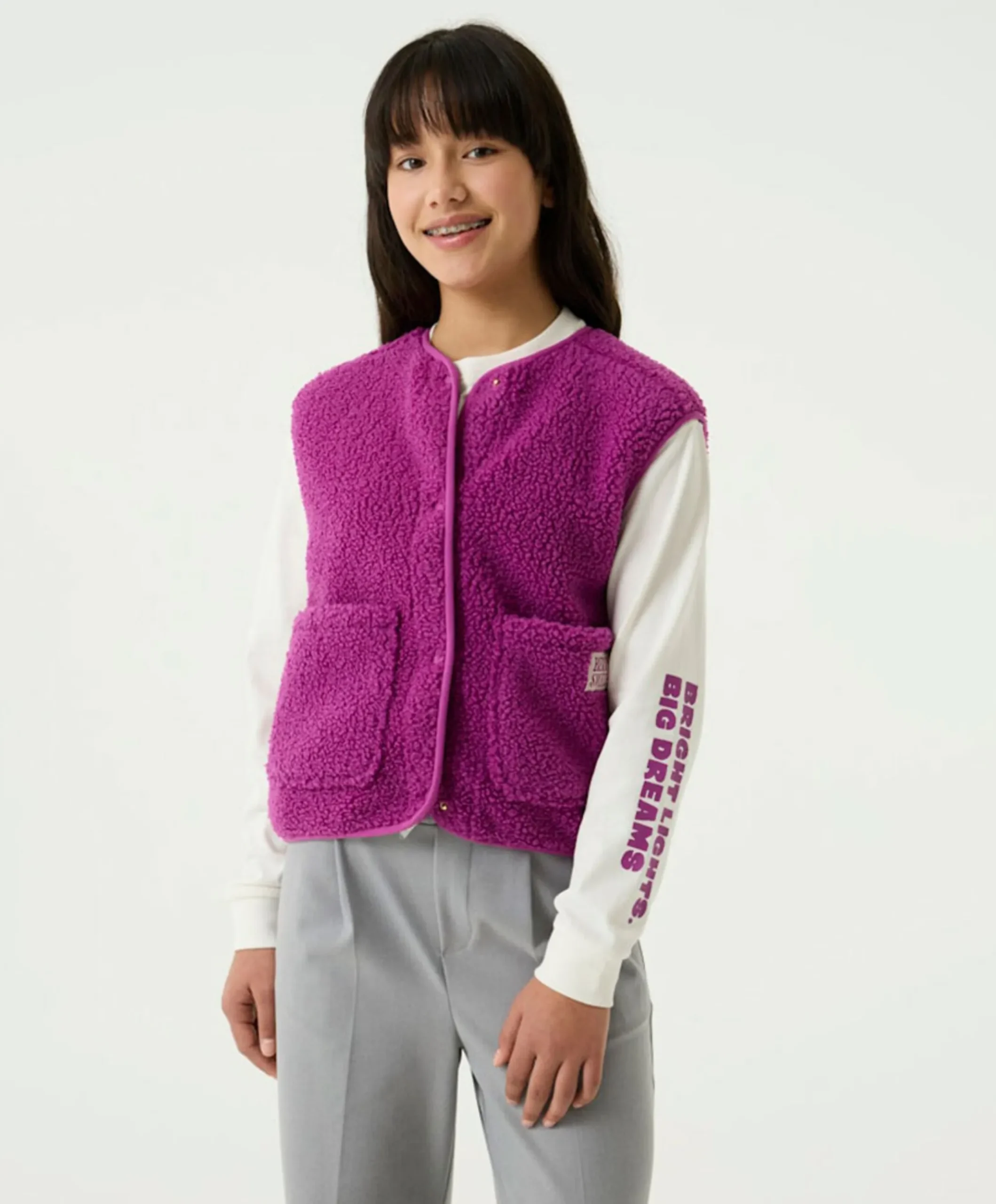 Meisjes gilet roze