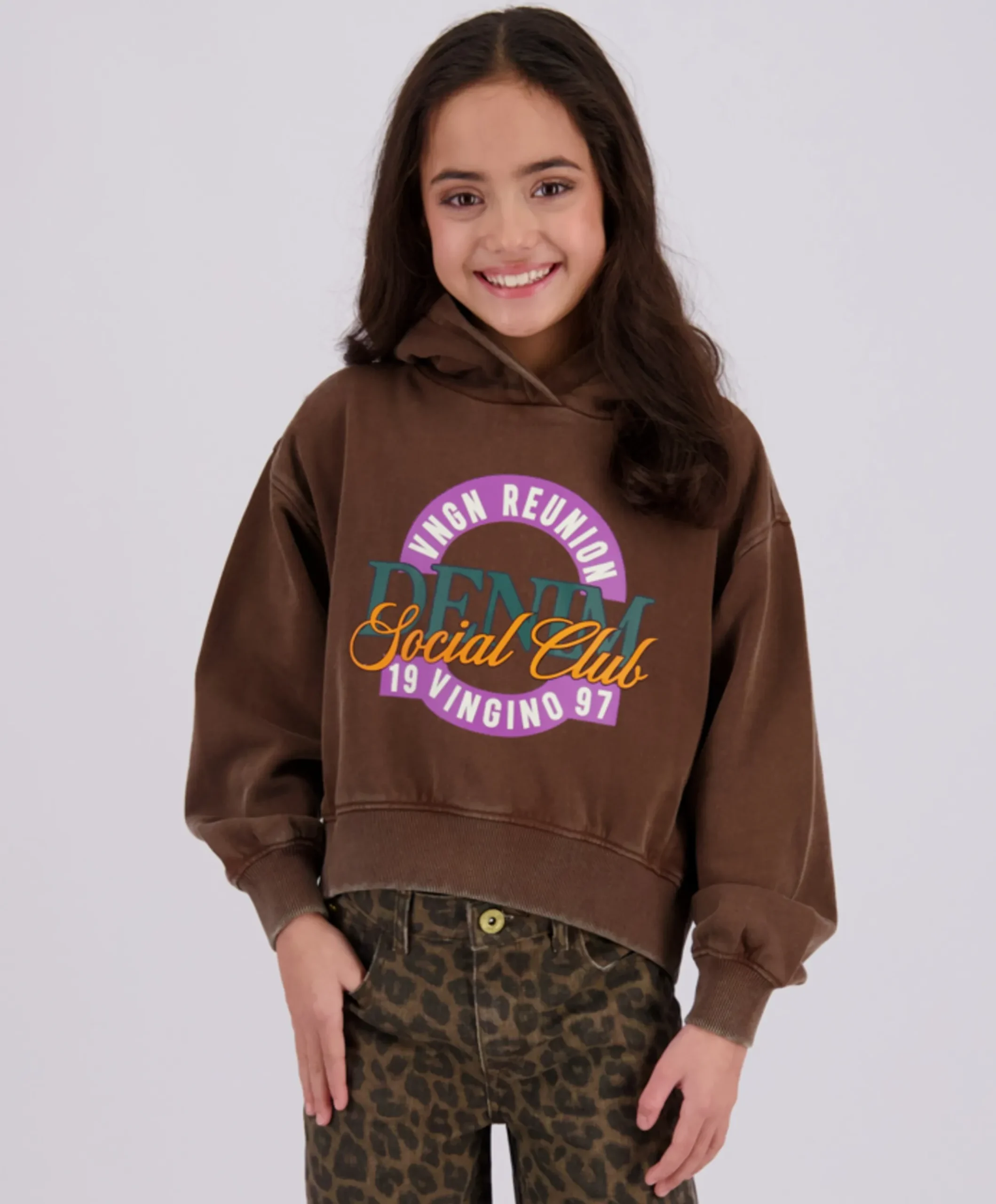 Meisjes hoodie paars