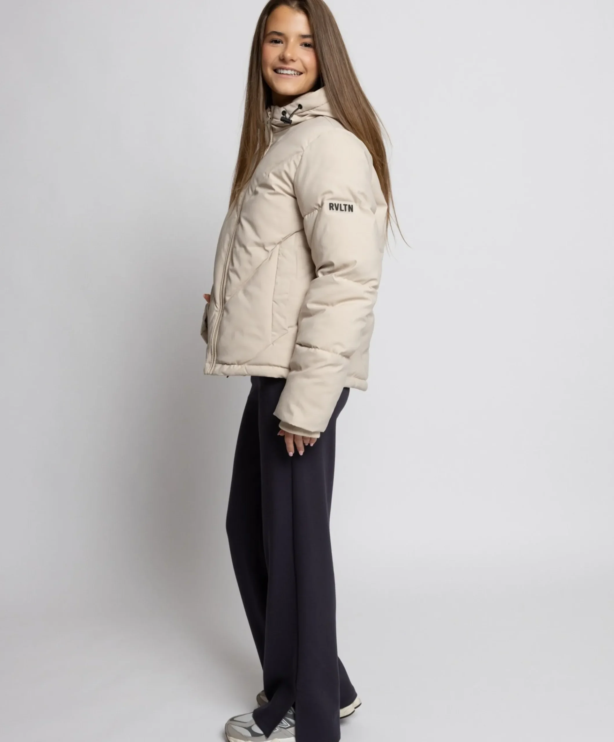 Meisjes jas beige