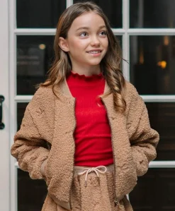 Meisjes jas beige