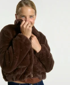 Meisjes jas bruin
