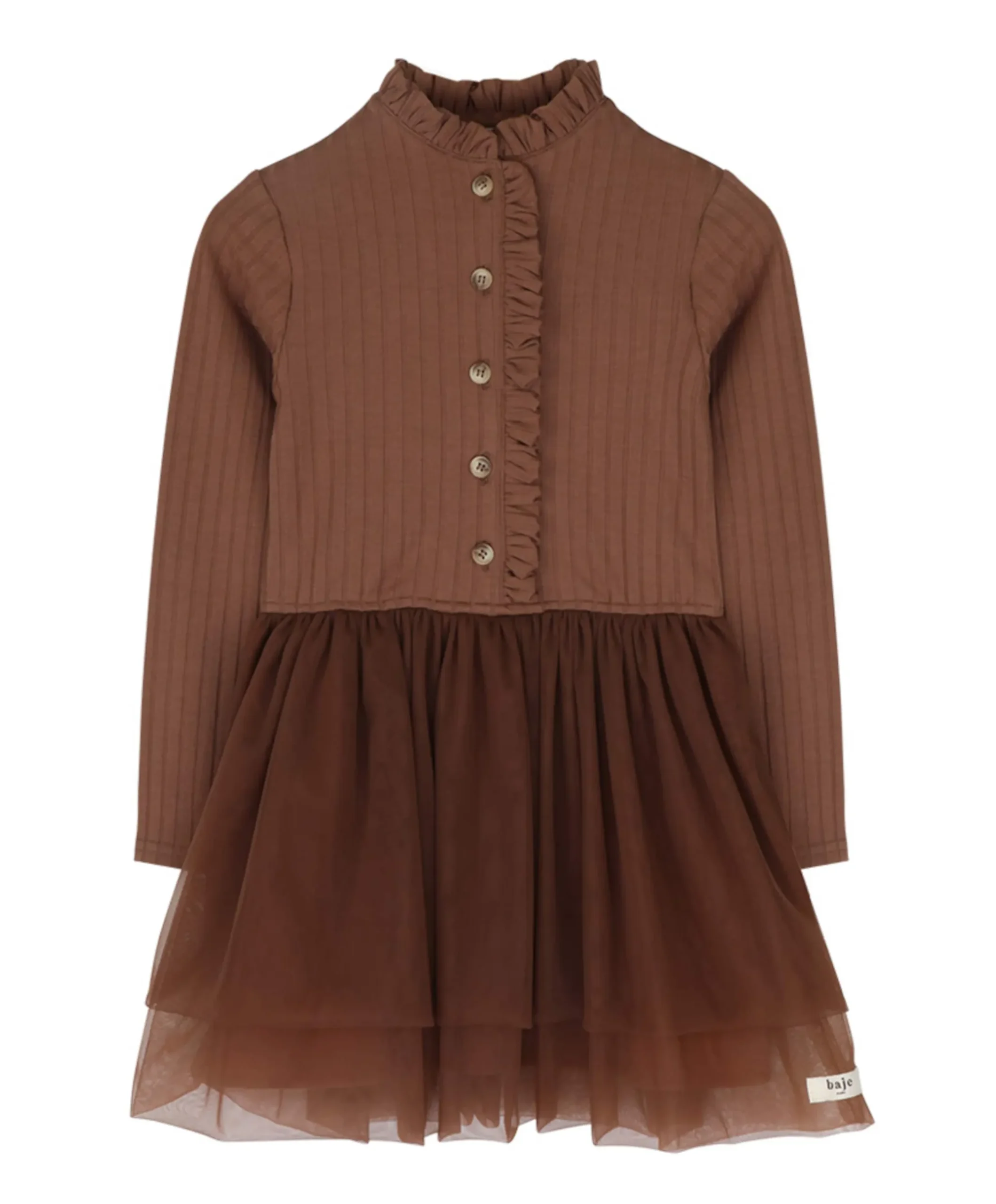 Meisjes jurk bruin