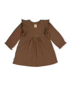 Meisjes jurk bruin