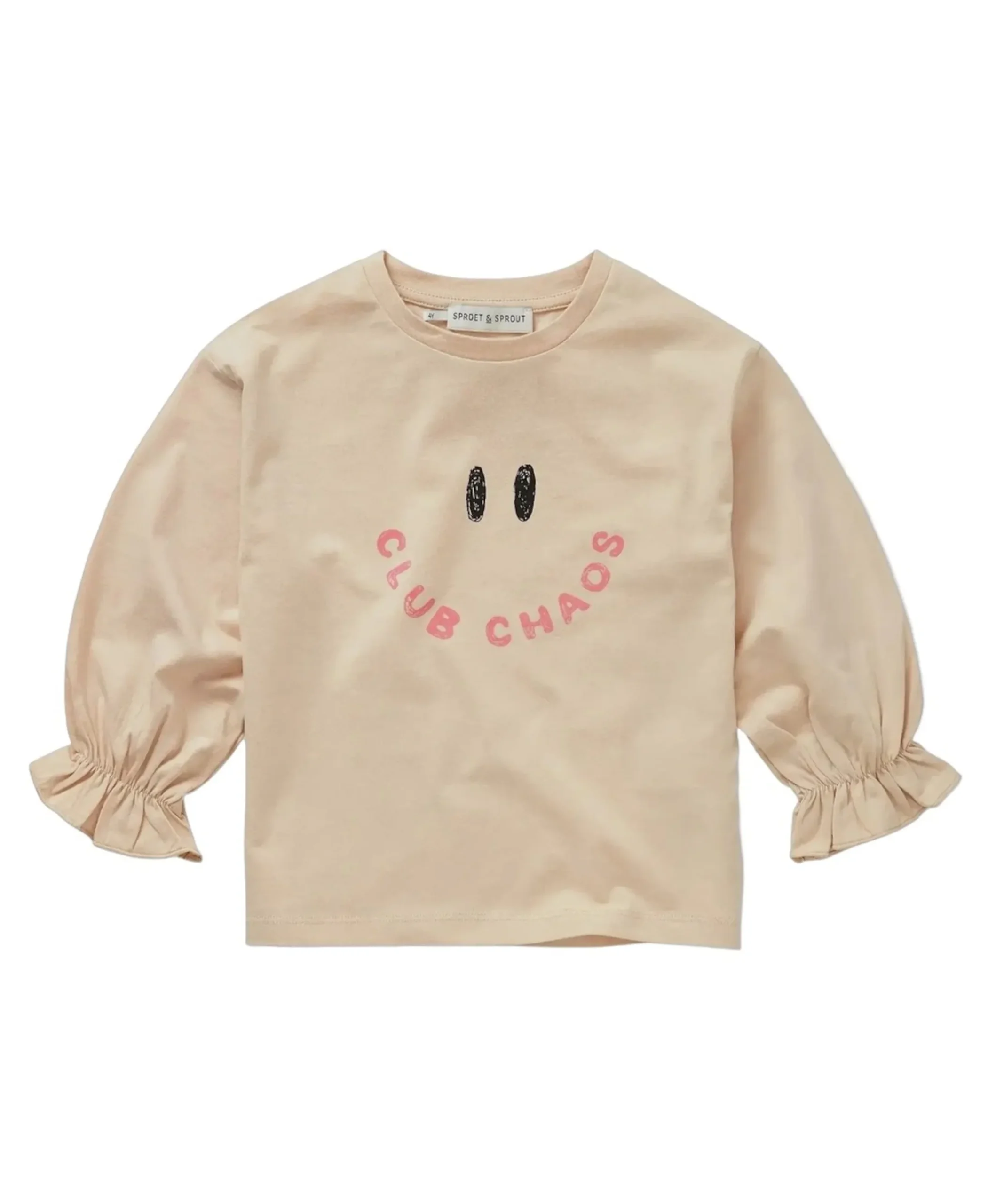 Meisjes longsleeve beige