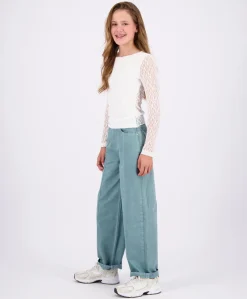 Meisjes longsleeve beige