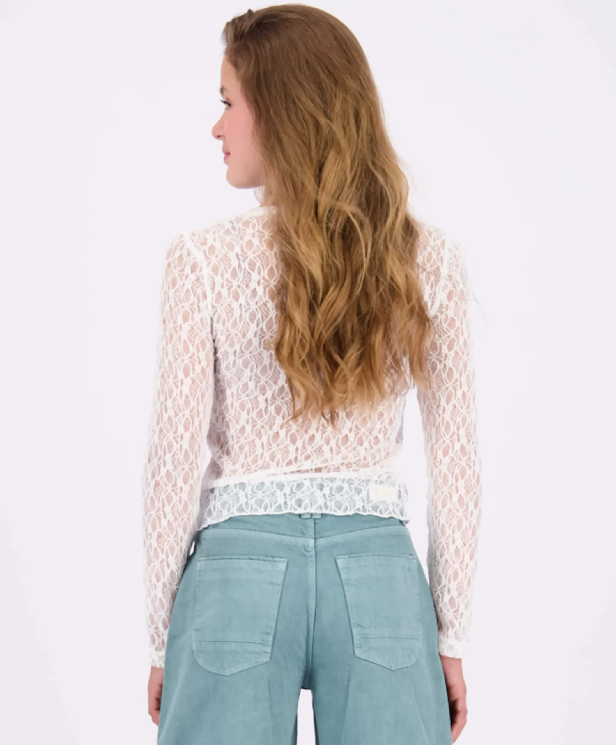 Meisjes longsleeve beige