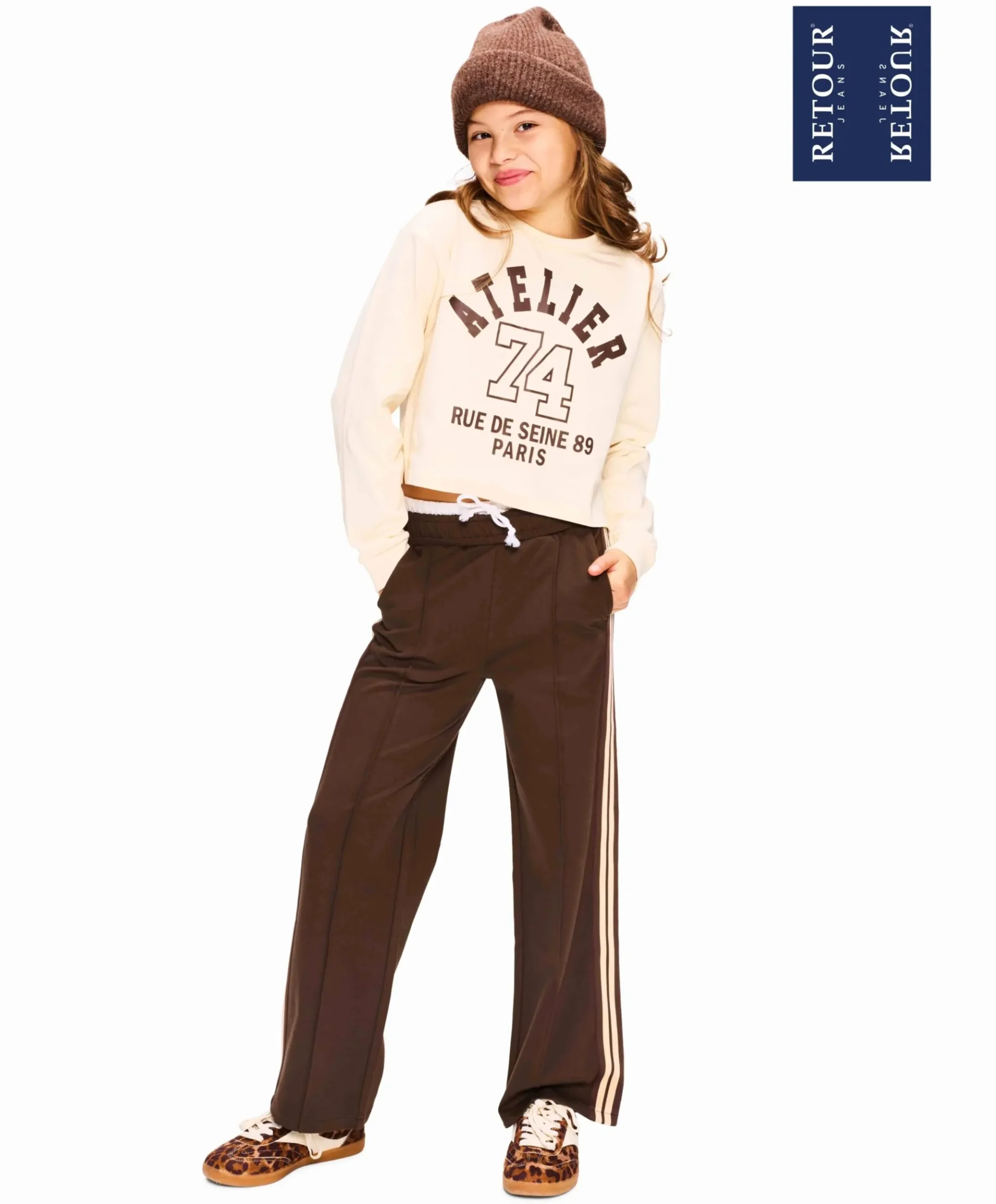 Meisjes longsleeve beige